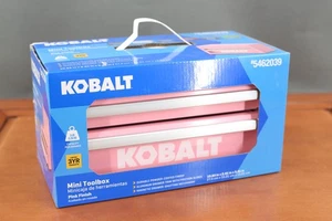 Kobalt Mini Toolbox 2 Drawer Pink Metal Organizer 10.8" Tool Chest Storage New - Picture 1 of 11