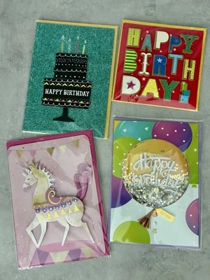 Lot Of 4 NEW Burgoyne Hand Crafted 3D Happy Birthday Cards & Envelopes - Image 1 of 2