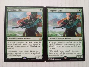 X2 Deeproot Elite 127 R Rivals Of Ixalan RIX Merfolk Warrior MTG Rare Cards - Picture 1 of 2