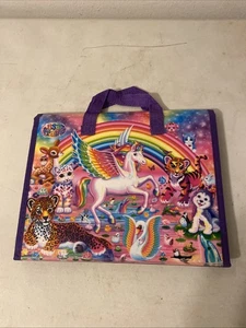 2016 Lisa Frank Unicorn Trifold Portfolio School Binder Folder 10x13 - Picture 1 of 5