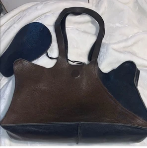 Cydwoq Brown/ Black Leather Tote Bag/Purse - Picture 1 of 17