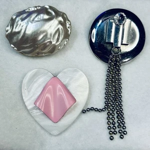 Lote de 3 Broches de Declaración Reciclados Vintage Original Joyería Arte Prendedores - Imagen 1 de 5