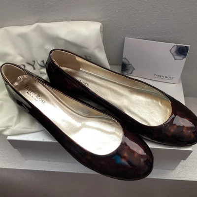 Taryn Rose Leopard Patent Leather Wedge Ballet 39,5 Italy  - Image 1 of 4