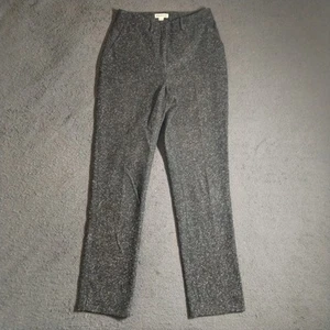 Whistles Trousers Womens 6 Black White Wool Flecked Marl Tapered Smart Office - Picture 1 of 15