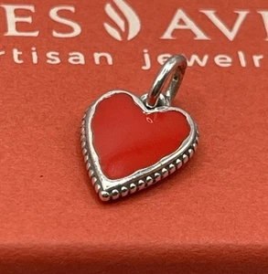 James Avery Enamel Red Heart Charm Uncut - Picture 1 of 3