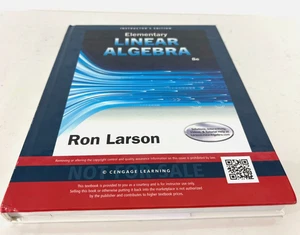 Elementary Linear Algebra 8 Edition by Ron Larson - Instructor's Edition - Imagen 1 de 6