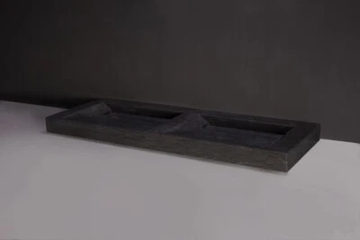 Forzalaqua Doppelwaschbecken Natursteinbecken BELLEZZA DOPPIO 140 cm Bluestone - Bild 1 von 2