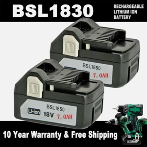 2pack For Hitachi 18V 7.0Ah Li-ion Slide Battery BSL1825 BSL1830 BSL1850 BSL1815 - Picture 1 of 11