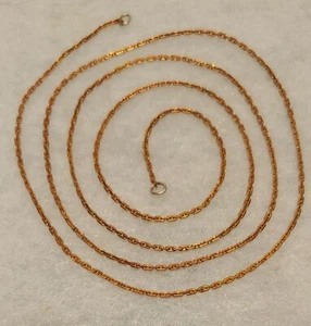 VINTAGE KUPFER (fein) Kette 23,5" lange Halskette (Breite 1 mm) (KETTENGLIED STIL) - Bild 1 von 4