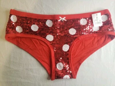 New! Women's Sequin Hipster Panty Red - Xhilaration™ Gift Small - Image 1 of 3