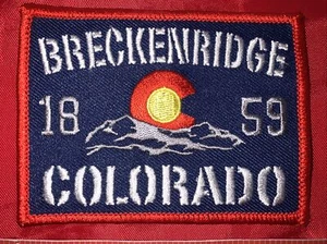 Breckenridge Skigebiet Tuch bestickt Bügelbild Breckenridge Colorado ⛷ - Bild 1 von 2