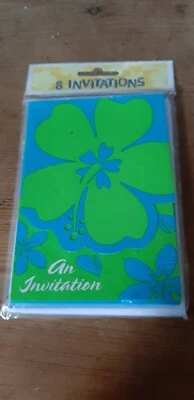 Party invitation cards with envelopes- pack of 8 - Image 1 of 2