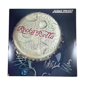 Judas Priest signed Autogramm Rocka Rolla Vinyl Album Rob Halford - Bild 1 von 8