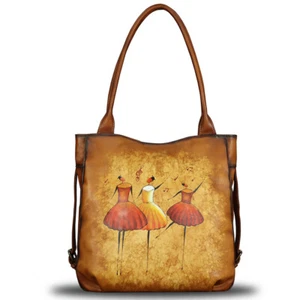 Genuine Leather Large Tote Bags for Women Shoulder Bag Crossbody Bag Handbags - Picture 1 of 16