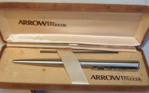 Vintage Parker Arrow Pencil Mechanical Silver Colour Made in U.S.A RARE - Picture 1 of 4