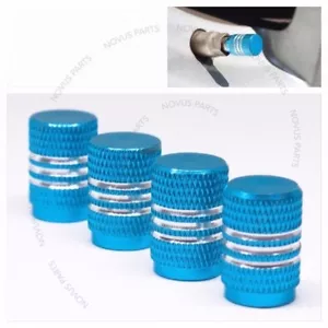 4x Sky Blue Anti-slip Tire Valve Cover Dust For Bentley Continental Azure Arnage - Picture 1 of 4
