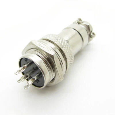 5 × Sets Aviation Plug 6-Pin 16mm GX16-6 Male and Female Panel Metal Connector - Image 1 of 4