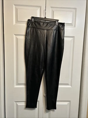 Lucky Brand Black Faux Leather Legging Women’s Size L Large Stretch - Image 1 of 4