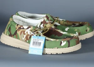 HEY DUDE WALLY YOUTH CAMOUFLAGE MULTI TARN leichter Slipper Jungen Schuh Gr. Y6L7 - Bild 1 von 3