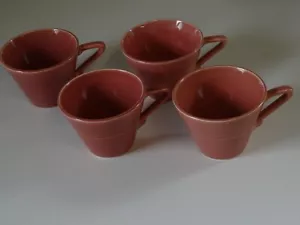Harlequin Homer Laughlin Tea Cup Coffee Lot 4 pink rose - Picture 1 of 6
