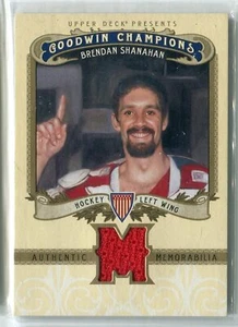 2012 Goodwin Champions Brendan Shanahan GU JERSEY RELIC HOF RED WINGS - Imagen 1 de 1