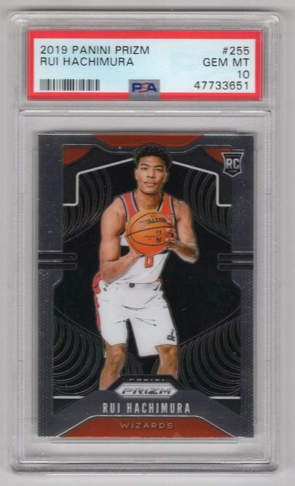 2019 PANINI PRIZM #255 ROOKIE RC CARD RUI HACHIMURA - PSA 10 - WIZARDS HOT !!! - Image 1 of 1