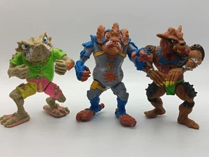 Vintage TMNT Napoleon Bonafrog 1990 + Wingnut 1990 + Rahzar 1991 Action Figuren - Bild 1 von 13