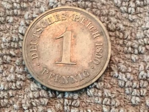 Germany Empire 1890-A 1 Pfennig Coin - Picture 1 of 2