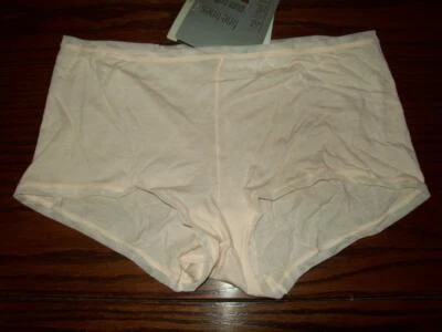 NWT FINE LINES PURE 100% COTTON BOYLEG BRIEF PANTIES 13RBL34 VANILLA BEAN L - Image 1 of 2