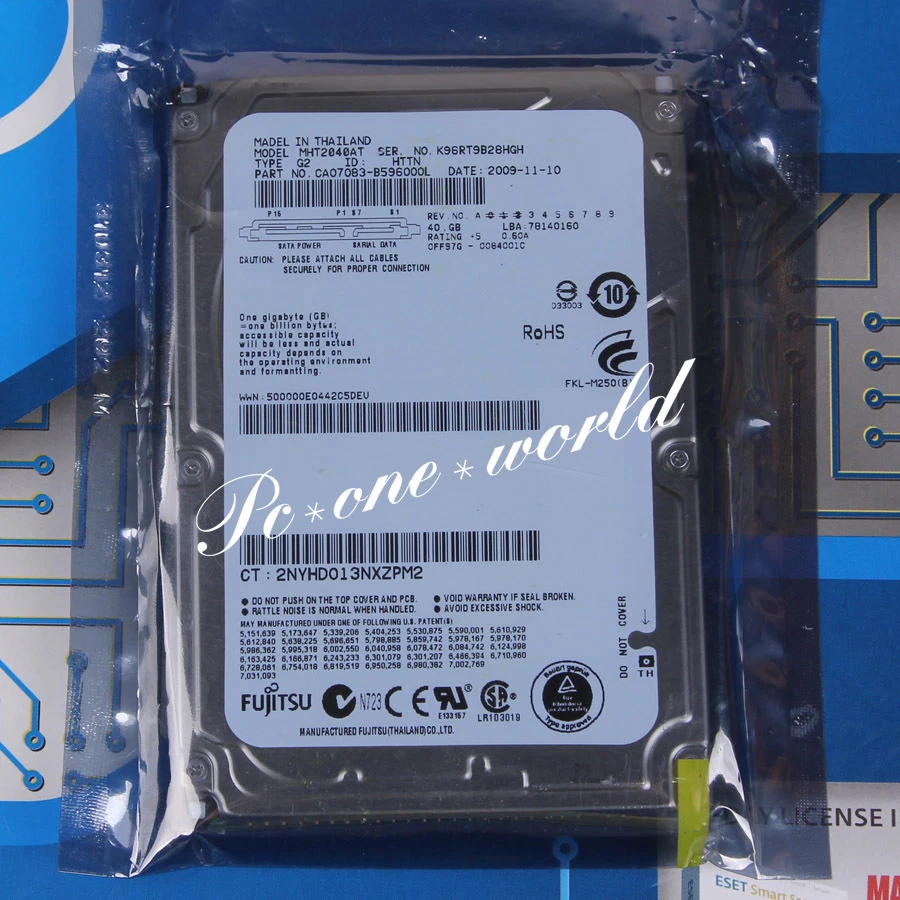 100% OK MHT2040AT FUJITSU 40 GB 2.5" 4200 RPM 2 MB PATA Hard Disk Drive HDD - Image 1 of 2
