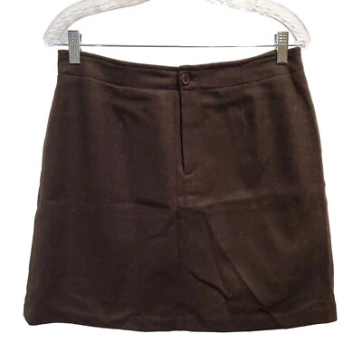 GAP Brown Lined Wool Blend Mini Skirt Women's Size 12 - Image 1 of 4