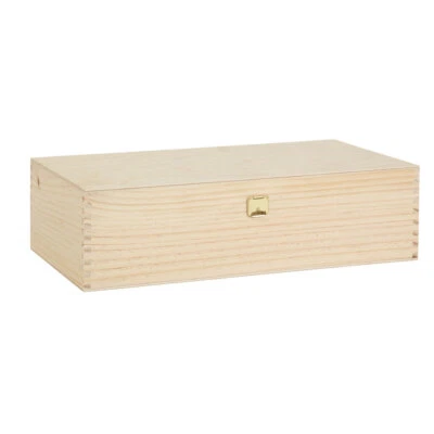 Weinkiste Holzbox mit Klappdeckel 175 x 95 x 365 mm - Bild 1 von 2