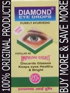 3x 10ml Diamond Eye Drops Puely Ayurvedic for healthy eyes & clear vision - Picture 1 of 6