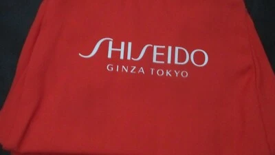 Shiseido Ginza Tokyo Red cute canvas zip make-up bag 8x6 zipper, useful & cute! - Image 1 of 4