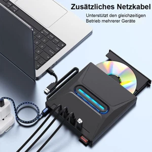 Externes CD/DVD Laufwerk Type-C USB 3.0 Brenner Player Für PC Laptop Windows11 - Bild 1 von 17