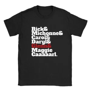 Walking Dead Names Mens T-Shirt Rick Grimes Michonne Daryl Gift Present Fan - Picture 1 of 12