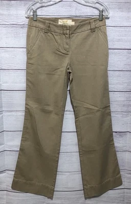 NWT J.Crew Classic Twill Chino Khaki Wide Leg Low Rise Style 81394 Size 4Petite - Image 1 of 4