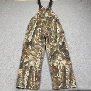 Carhartt Bib Mens 34x30 Realtree Camo Insulated Double Knee Overalls R43 CMO - Picture 1 of 19