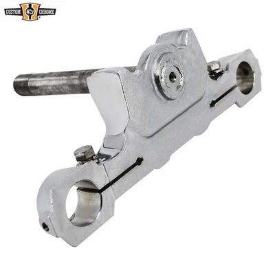 Chrome Lower Triple Tree Set Fit For Harley Dual Disc FX 1977-1983 - Image 1 of 4