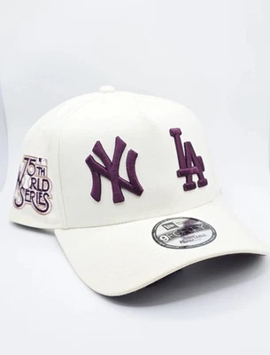 New Era World Series NY Yankees LA Dodgers 9FORTY Snapback Hat Bad Bunny - Cream - Image 1 of 4