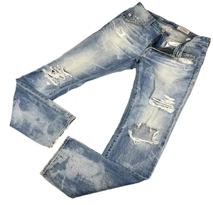 AG ADRIANO GOLDSCHMIED Jeans Mens 34 X  34 Thrashed Ripped Medium Wash 4 Y2K - Picture 1 of 16