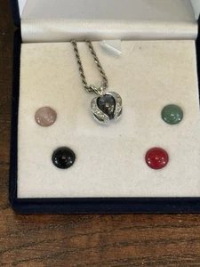 Sterling Silver Interchangeable Stone Necklace - Picture 1 of 6