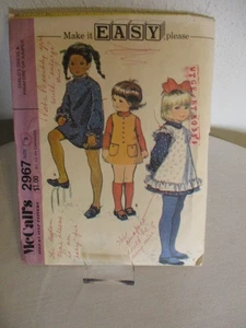 VTG NIP McCall's 2967 Sewing Pattern A-line Dress, Jumper, Pinafore Girl Size 2 - Picture 1 of 3