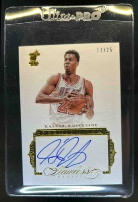 2015-16 Panini Flawless Hassan Whiteside Premium Ink Auto #17/25 Heat - Image 1 of 2