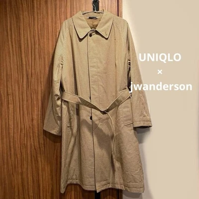 Trench coat xadrez bege Uniqlo J.W.Anderson G não usado JAPÃO - Imagem 1 de 4