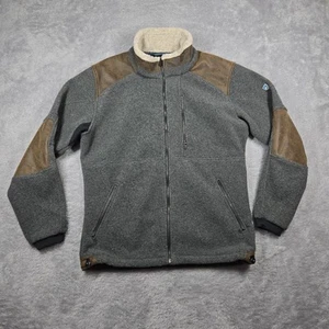 Kuhl Alf Fleecejacke Herren Large Full Zip Alpenwurx grau braun Besatz Taschen - Bild 1 von 14