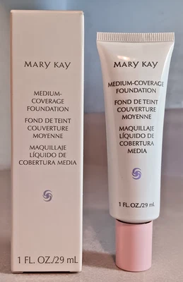 MARY KAY MEDIUM COVERAGE FOUNDATION BRONZE 600 361400 PINK CAP 1 OZ NIB - Image 1 of 3