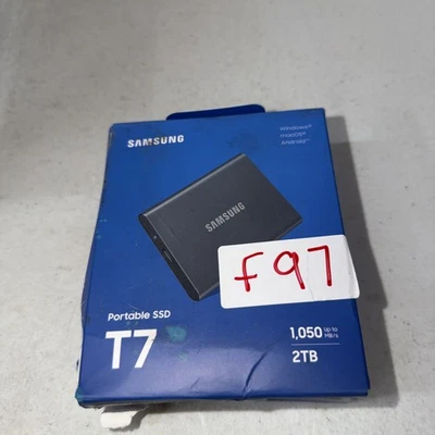Samsung T7 2TB USB 3.2 Portable External Solid State Drive Titan Grey New in Box - Image 1 of 4