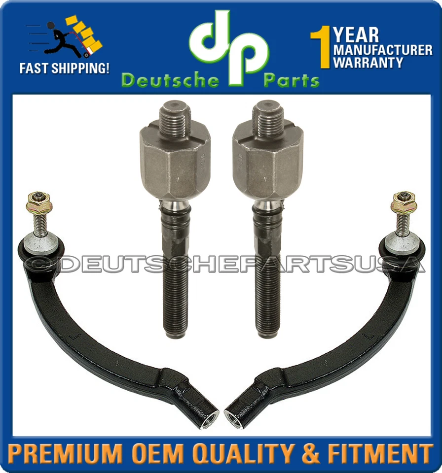 VOLVO V70 S60 S80 TIE ROD RODS INNER + OUTER L R 274496 + 274497 + 274353 SET 4 - Image 1 of 1