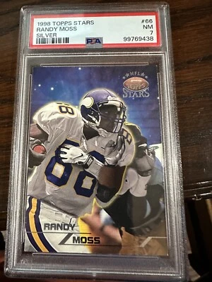 1998 TOPPS STARS RANDY MOSS Silver 3551/3999  PSA 7 #66 - Image 1 of 3